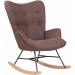 Chaise à bascule élégante et robuste dans un tissu rembourré et matelassé dans diverses couleurs colore ... Chaise à bascule élégante et robuste dans un tissu rembourré et matelassé dans diverses couleurs colore ...