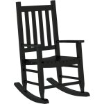 Chaise � bascule enfants noir bois de peuplier massif vidaxl