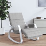 Chaise � bascule gris clair tissu vidaxl