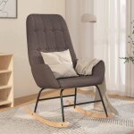 Chaise à bascule gris foncé tissu Chaise à bascule gris foncé tissu