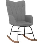 Les tendances - chaise � bascule gris fonc� tissu vidaxl