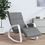 Chaise � bascule gris fonc� tissu vidaxl