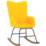 Les tendances - chaise  bascule jaune moutarde tissu vidaxl