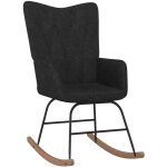 Les tendances - chaise � bascule noir tissu vidaxl
