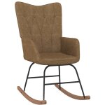 Les tendances - chaise à bascule taupe tissu vidaxl Les tendances - chaise à bascule taupe tissu vidaxl