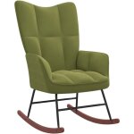 Chaise  bascule vert clair velours