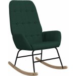 Chaise à bascule vert foncé tissu vidaxl Chaise à bascule vert foncé tissu vidaxl
