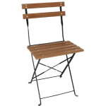 Chaises bistro imitation bois - lot de 2 - bolero