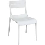 Oviala - chaise blanche de terrasse en plastique