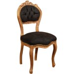 Biscottini - chaise en bois fauteuil franais tapiss de style louis xvi 44x88x42 cm chaise en htre ...
