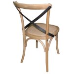 Chaises en bois naturel avec dossier crois� - lot de 2 - bolero