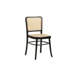 Fijalo - chaise en bois de teck noir / rotin naturel Fijalo - chaise en bois de teck noir / rotin naturel