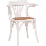 Chaise en bois thonet pour table  manger restaurant pizzeria cuisine fermes arte povera blanc antique ...
