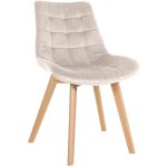 Chaise brook velours cr�me