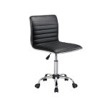 Yaheetech - chaise de bureau  dossier bas fauteuil de travail  roulettes, chaise pour ordinateur, assise ...