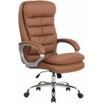 Fauteuil de bureau big vancouver similicuir marron clair