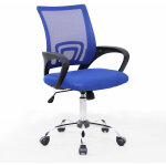 Svita - chaise de bureau enfants adolescents chaise pivotante tissu chaise de bureau bleu