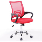 Svita - chaise de bureau enfants adolescents chaise pivotante tissu chaise de bureau rouge