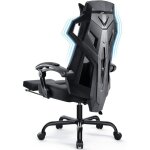 Gtplayer - chaise de bureau ergonomique chaise gaming style technologique avec accoudoir synchronis ...