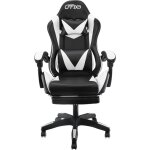 Mediawave store - chaise de bureau gaming azrace simili - cuir avec repose - pieds inclinable 150� couleur: ...