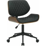 Clp - chaise de bureau harvest similicuir noyer / noir