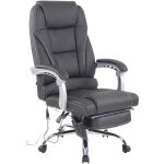Clp - chaise de bureau du pacifique en cuir r�el avec une fonction massante noire