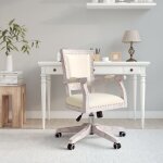 Vidaxl - chaise de bureau pivotante lin