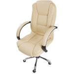 Idralite - chaise de bureau pivotante si�ge fauteuil manager pour ordinateur similcuir beige