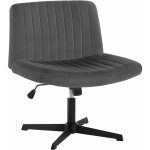 Chaise de bureau rglable en hauteur en velours, chaise pivotante sans roulettes, fauteuil relax sans ...