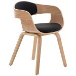 Décoshop26 - chaise de bureau sans roulettes visiteur en tissu et bois design retro et confort maximal ... Décoshop26 - chaise de bureau sans roulettes visiteur en tissu et bois design retro et confort maximal ...