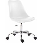 Dcoshop26 - chaise de bureau tabouret  roulette hauteur rglable blanc tabo10028