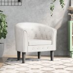 Chaise cabriolet blanc similicuir vidaxl