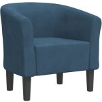 Fauteuil cabriolet bleu fonc� velours vidaxl782757