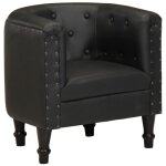 Chaise cabriolet noir cuir v�ritable vidaxl