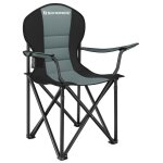 Songmics chaise camping pliante, avec assise confortable en �ponge, porte - gobelet, structure solide, ...