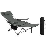 Chaise de camping pliante fauteuil de pche chaise de plage chaise longue avec repose - pied et appui ...