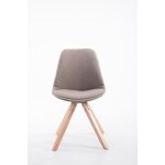 Clp - chaise carre toulouse en tissu tortora, nature