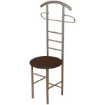 Chaise de chambre / valet de nuit portant en acier et synthétique marron med05102 Chaise de chambre / valet de nuit portant en acier et synthétique marron med05102