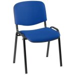 Chaise de conf�rence �co bleu - pieds noir - lot de 4 - maxiburo