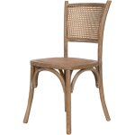 Chaise de cuisine 46x90x43 chaise thonet en bois et rotin chaise de salle � manger rustique vintage chaises ...