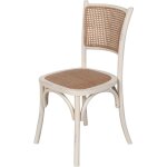 Chaise de cuisine 46x90x43 chaise thonet en bois et rotin chaise de salle � manger rustique vintage chaises ...