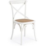 Chaise de cuisine kilen - fusion élégante de bois d'orme et rotin - blanc Chaise de cuisine kilen - fusion élégante de bois d'orme et rotin - blanc