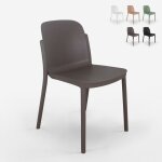 Chaise de cuisine salle  manger restaurant au design moderne helene - gris fonc