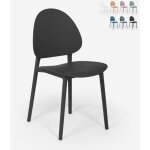 Ahd amazing home design ? chaise de jardin moderne en polypropyl�ne noir ? dossier ergonomique ? r�sistante ...