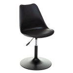 Chaise d�co hauteur ajustable style scandinave aiko atmosphera noir