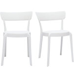 Miliboo - chaises design blanches empilables intrieur - extrieur (lot de 2) rios