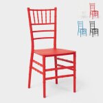 Chaise design pour c�r�monies restauration et mariages chiavarina x - rouge