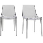 Miliboo - chaises design empilables transparentes intrieur - extrieur (lot de 2) yzel