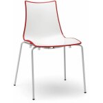 Scab design - chaise design avec pieds blanc - a l'unité - zebra bicolore - deco scab Scab design - chaise design avec pieds blanc - a l'unité - zebra bicolore - deco scab