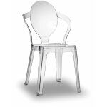 Scab design - chaise design, chaise design - spoon - lot de deux - deco transparent en plastique